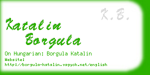 katalin borgula business card